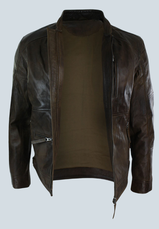 Charles Schulz Brown Leather Jacket